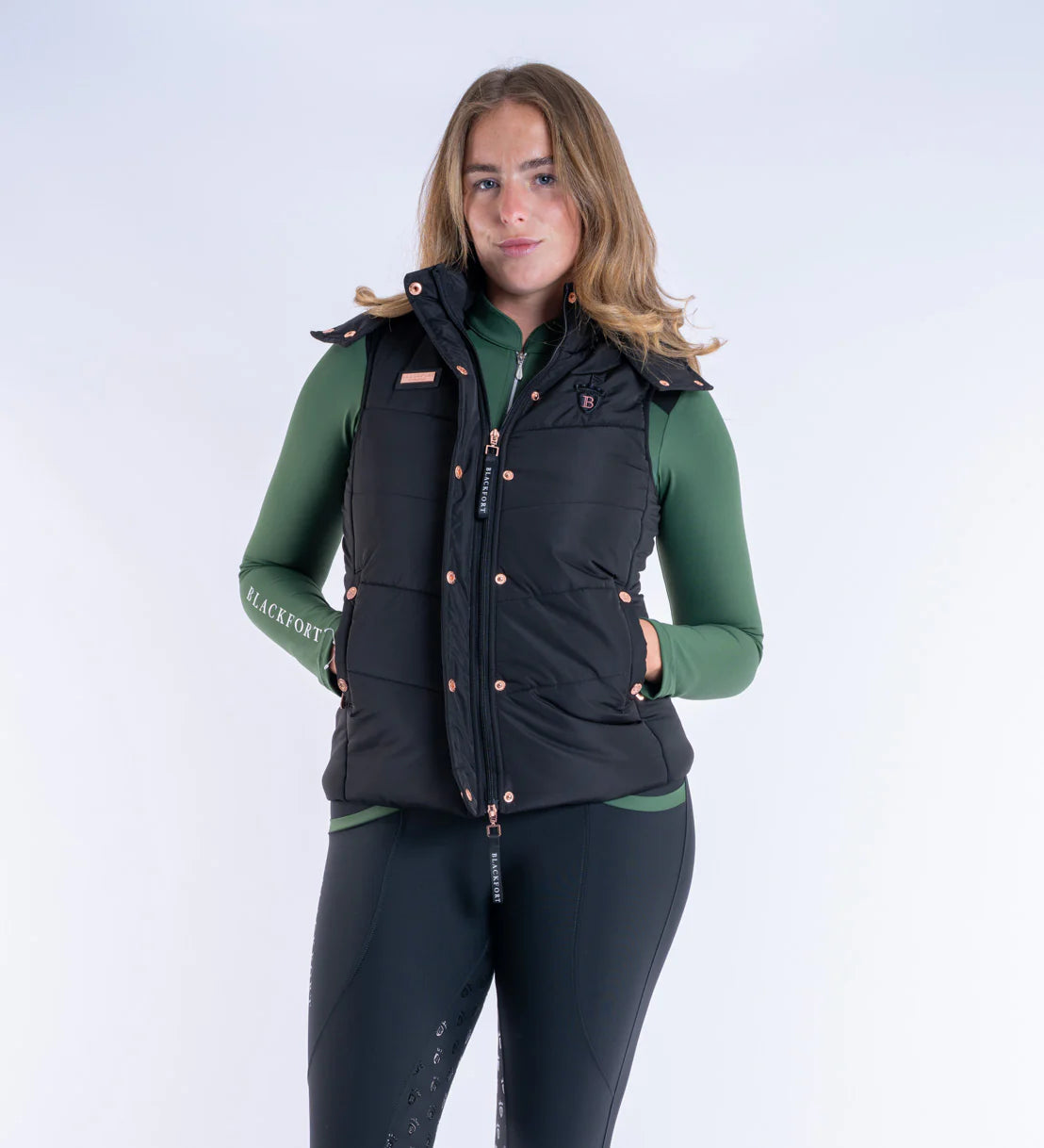 Blackfort Amara Black Puffer Gilet