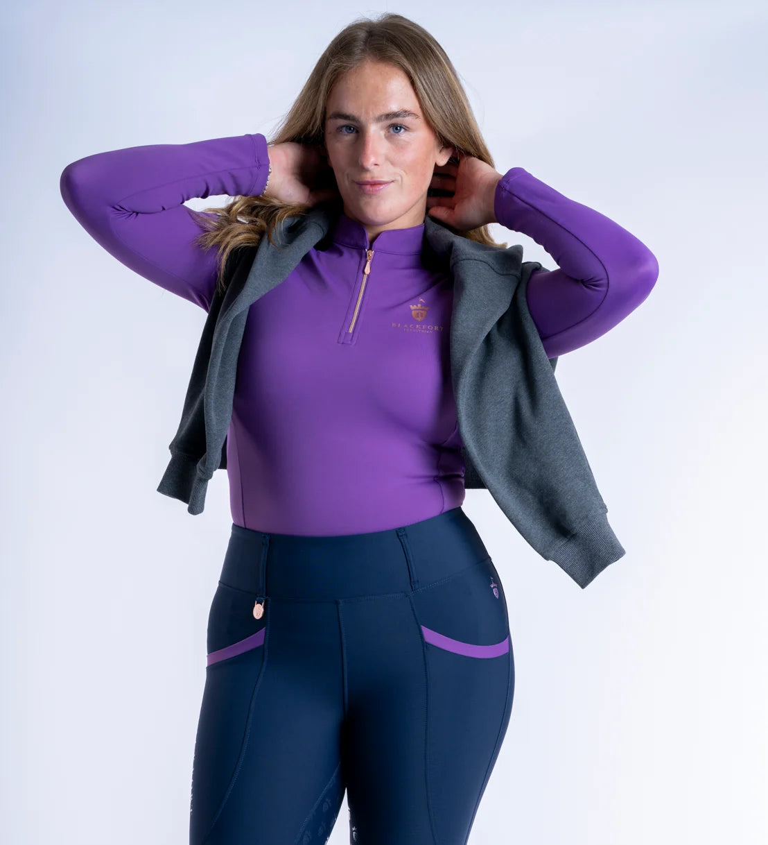 Blackfort Equestrian Bluebell Cool Mesh Base Layer - Long Sleeve