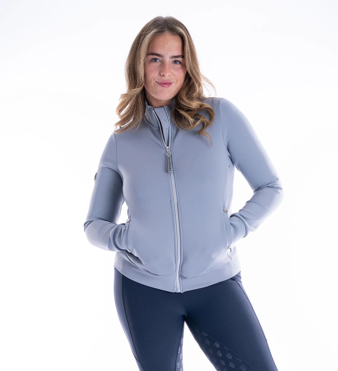 Blackfort Equestrian Jenny Light Grey & Silver Zip Up