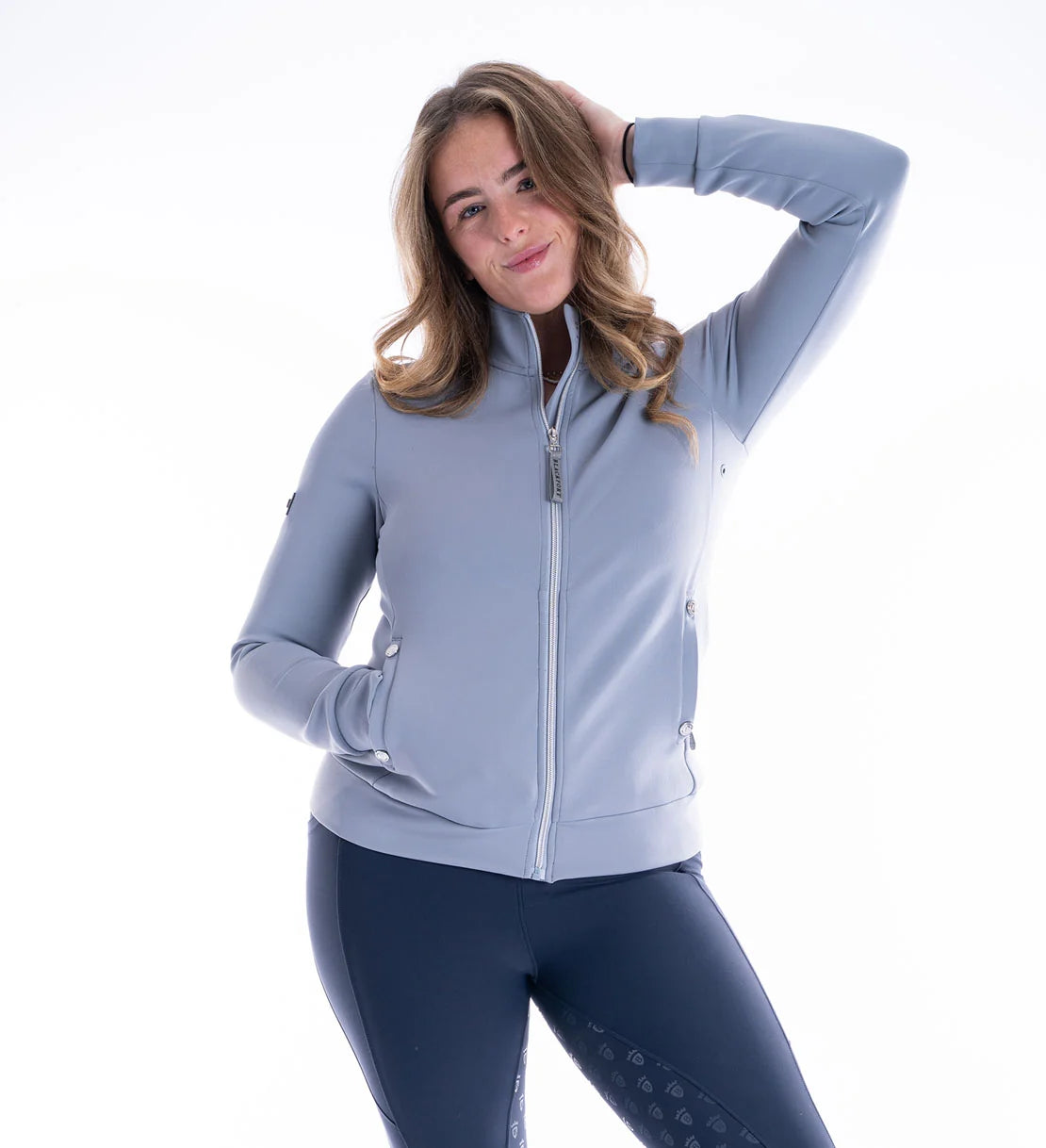 Blackfort Equestrian Jenny Light Grey & Silver Zip Up