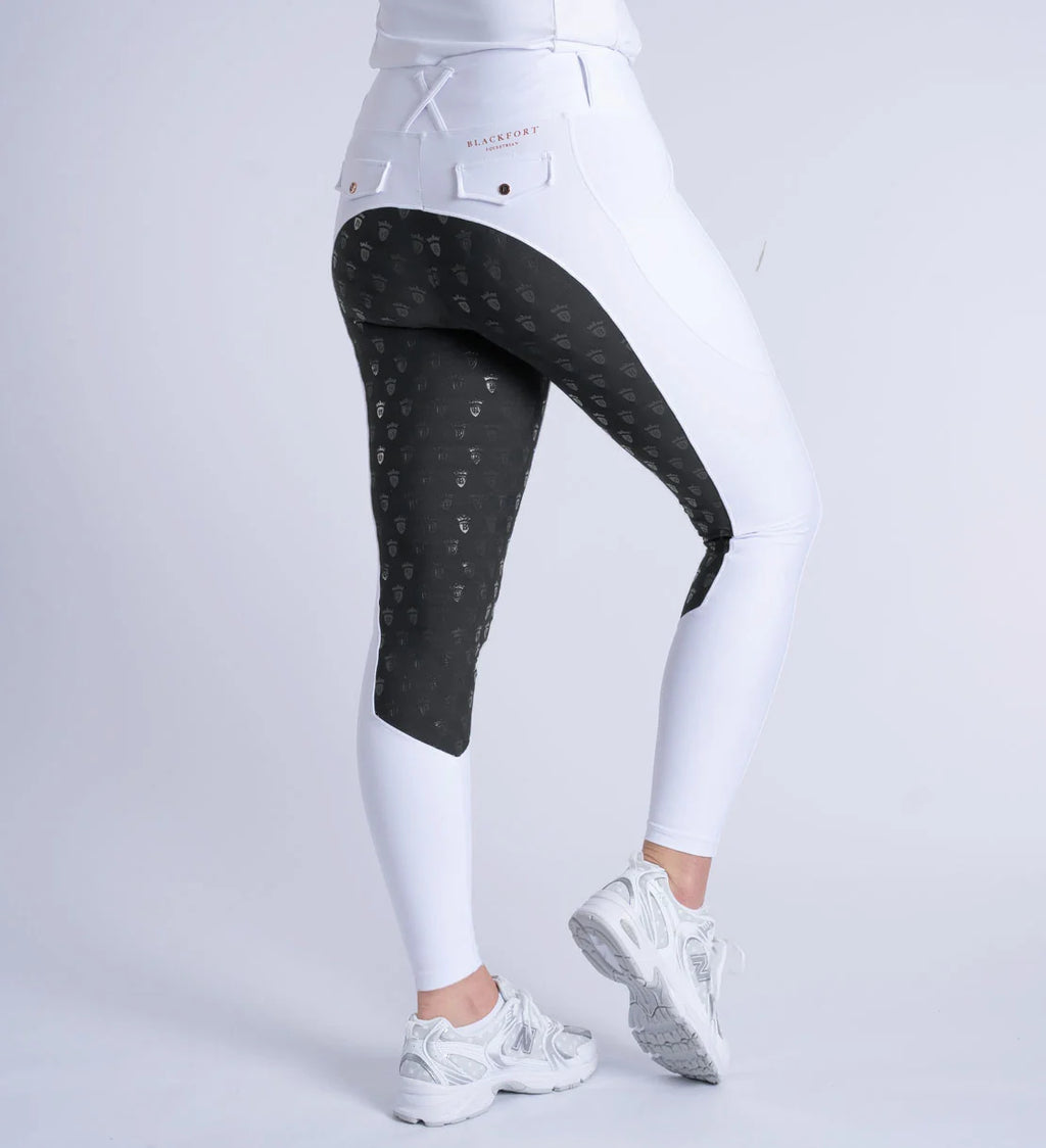 Blackfort Equestrian White & Black Riding Breggings 3.0