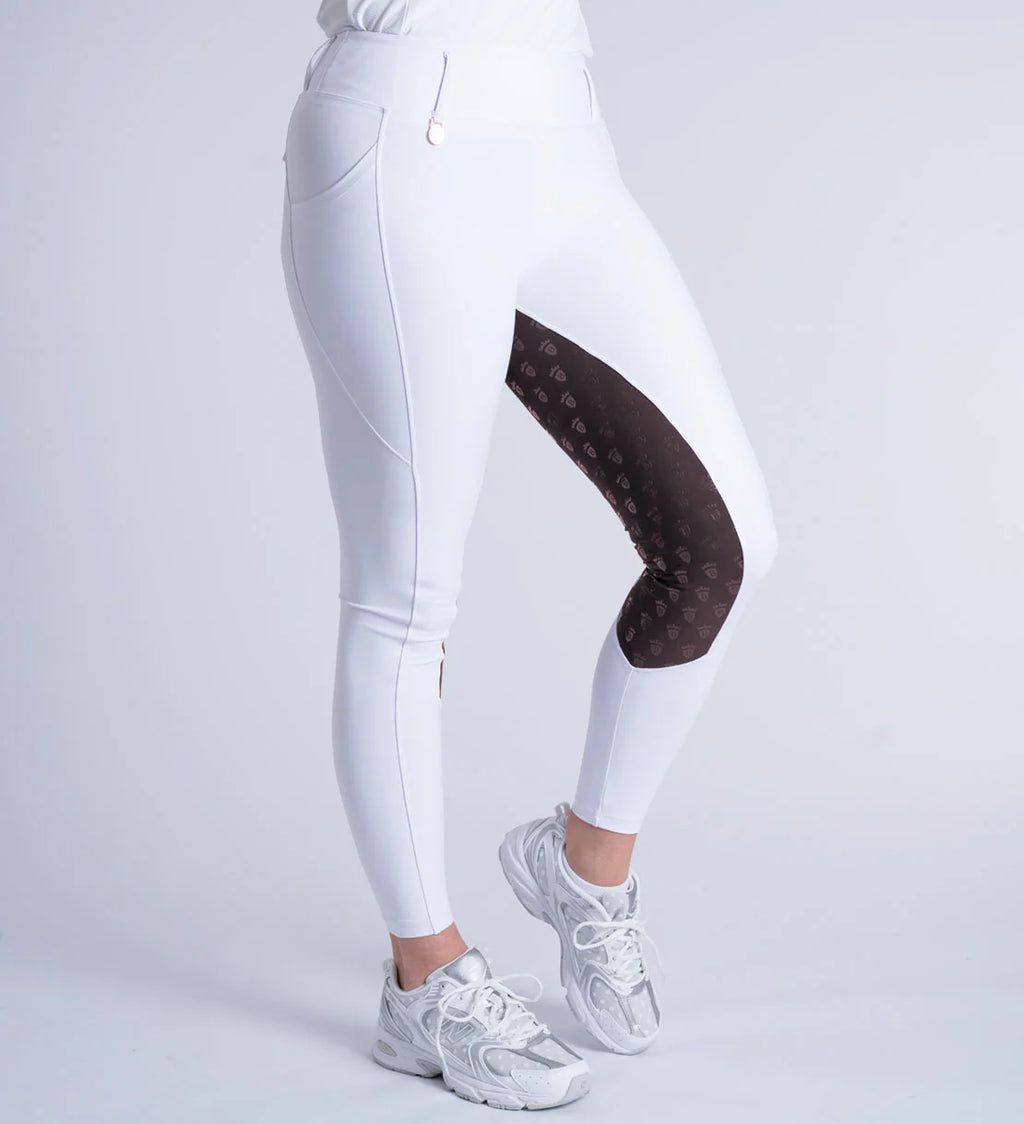 Blackfort Equestrian White & Chocolate Riding Breggings 3.0