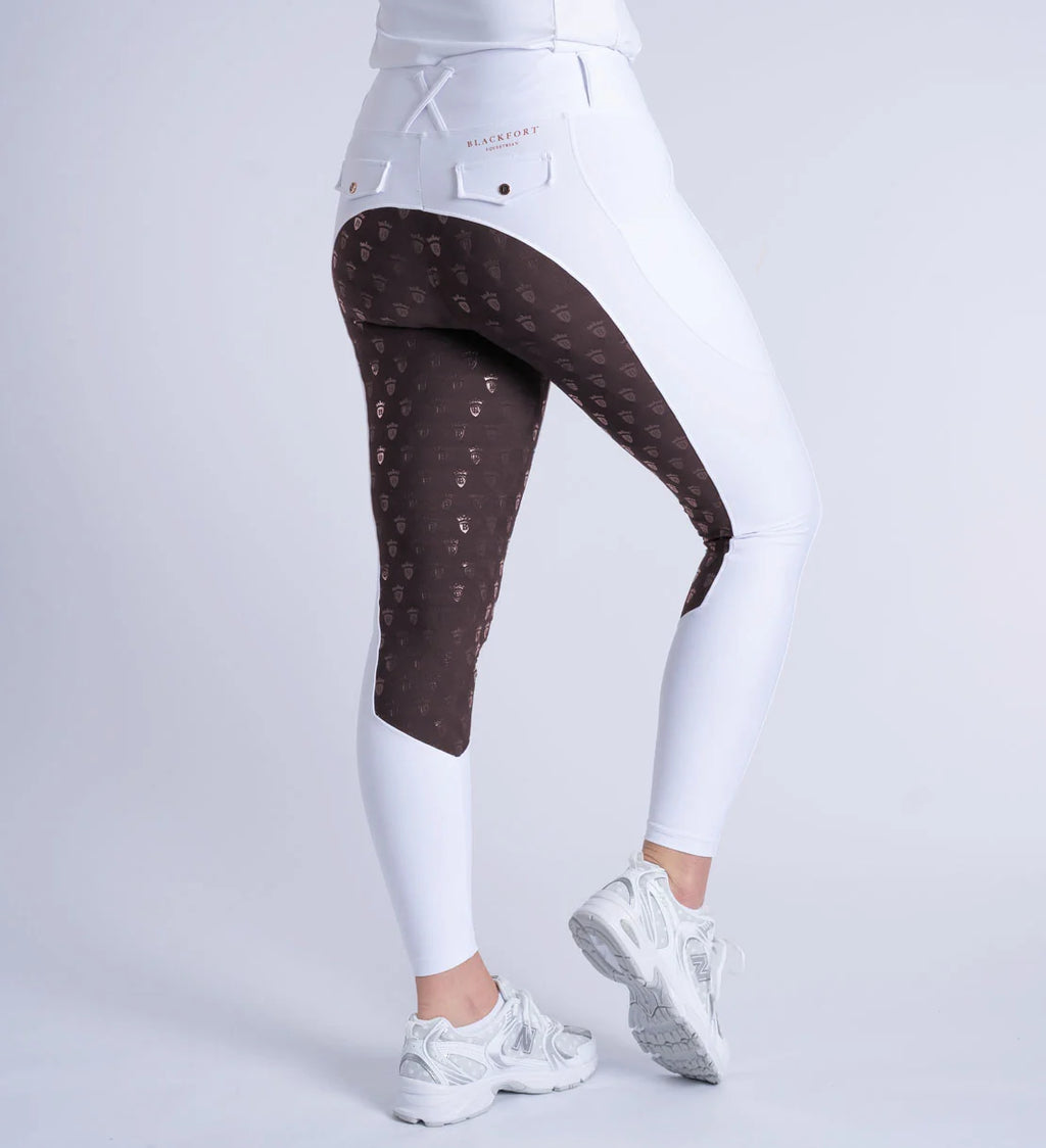 Blackfort Equestrian White & Chocolate Riding Breggings 3.0