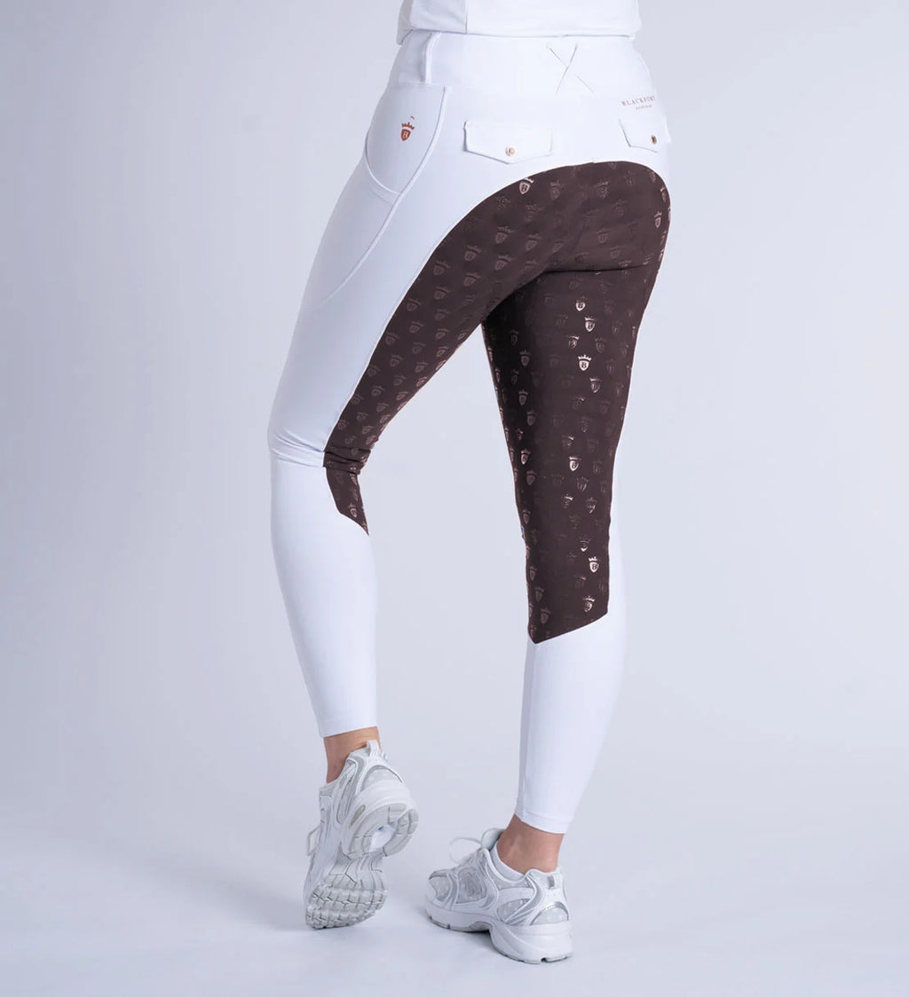 Blackfort Equestrian White & Chocolate Riding Breggings 3.0