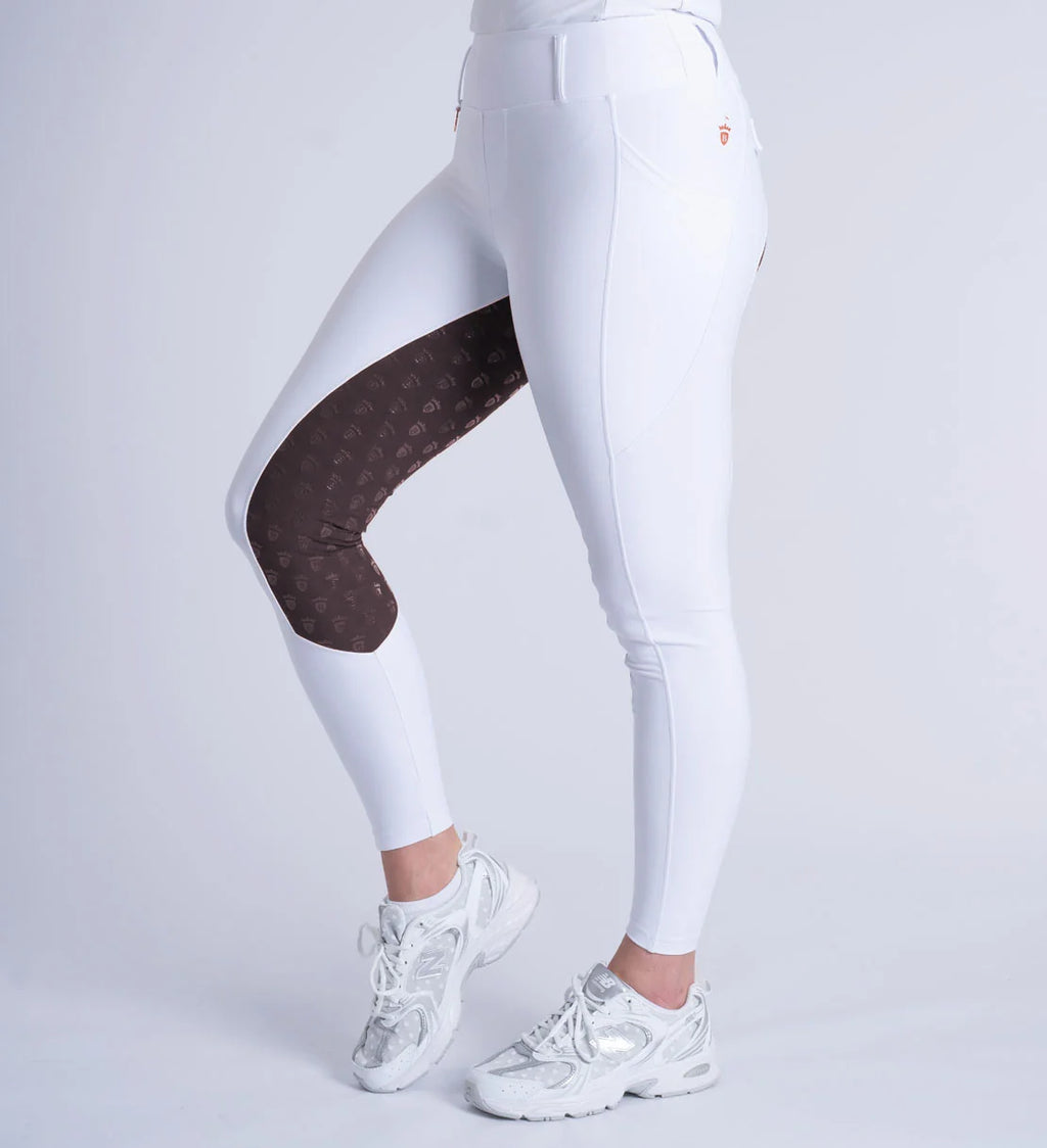 Blackfort Equestrian White & Chocolate Riding Breggings 3.0
