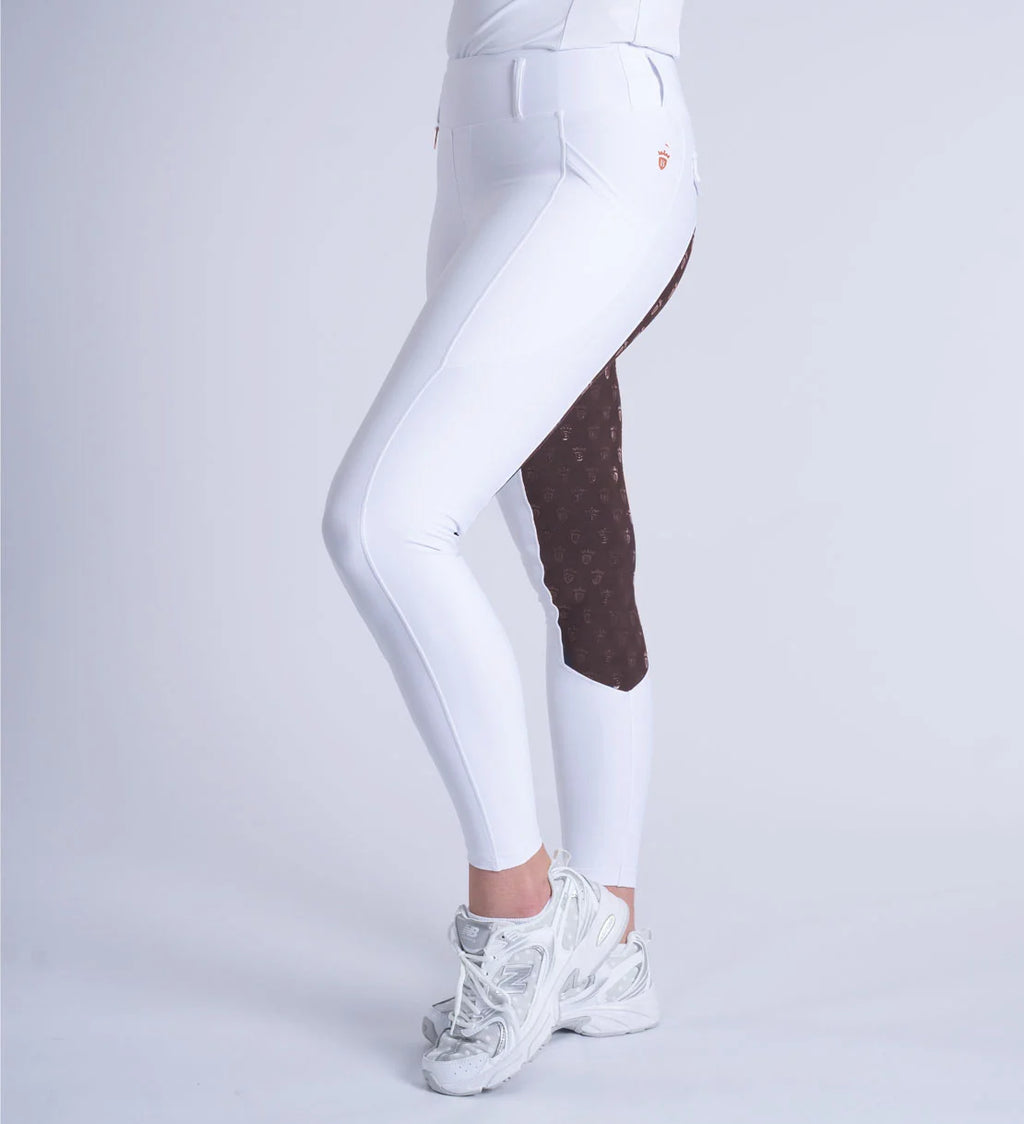 Blackfort Equestrian White & Chocolate Riding Breggings 3.0