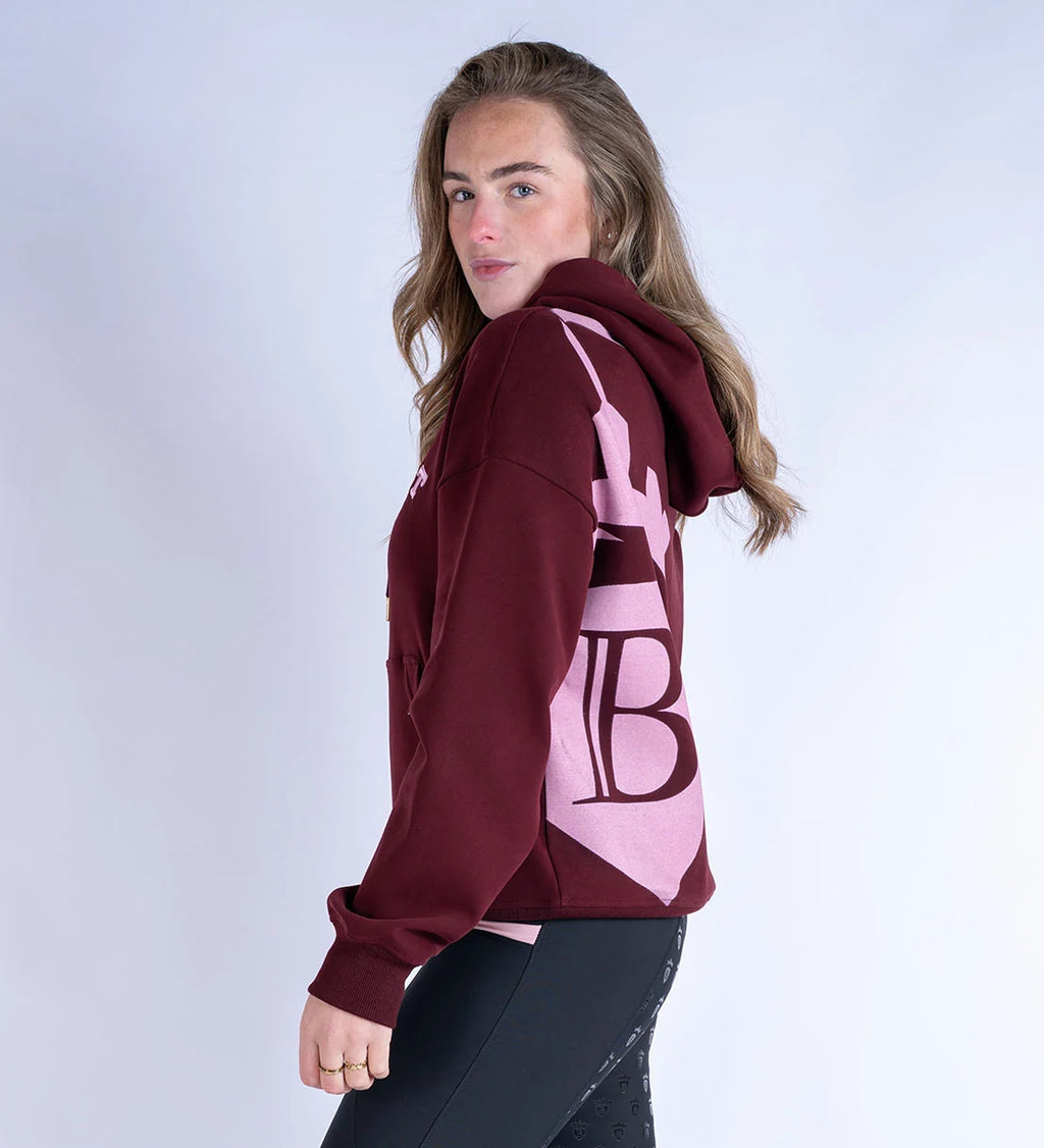 Blackfort Equestrian Grace Burgundy & Pink Hoodie