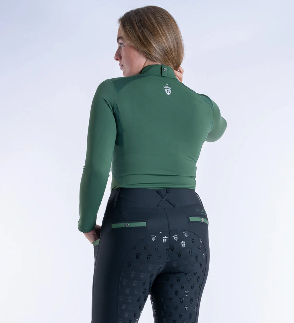 Blackfort Equestrian Forest Green Cool Mesh Base Layer - Long Sleeve