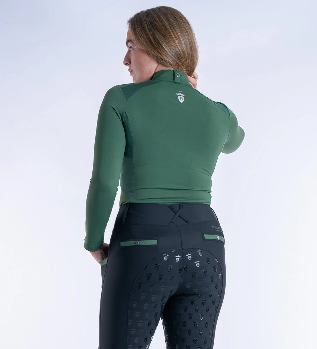 Blackfort Equestrian Forest Green Cool Mesh Base Layer - Long Sleeve