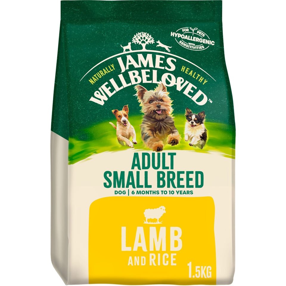 James Wellbeloved Adult Small Breed Lamb & Rice 1.5kg