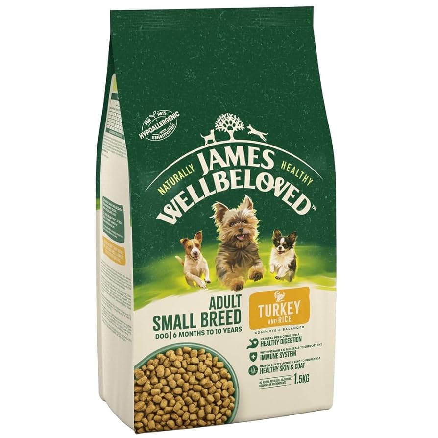 James Wellbeloved Adult Small Breed Turkey & Rice 1.5kg