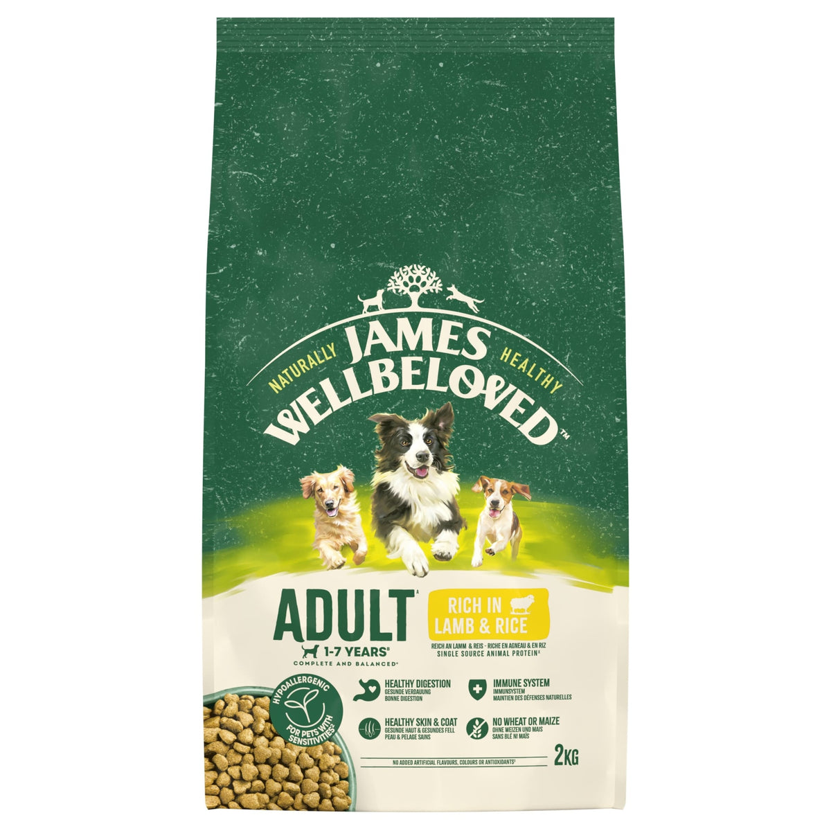 James Wellbeloved Adult Lamb & Rice 2kg