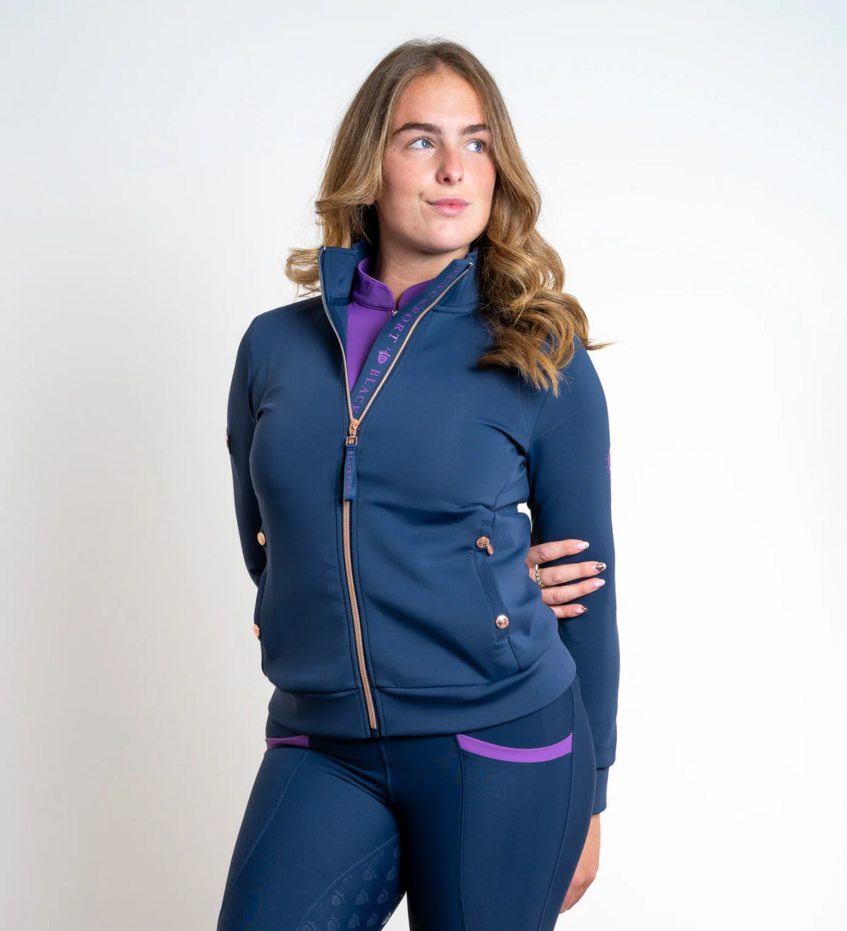 Blackfort Equestrian Jenny Navy & Bluebell Zip Up