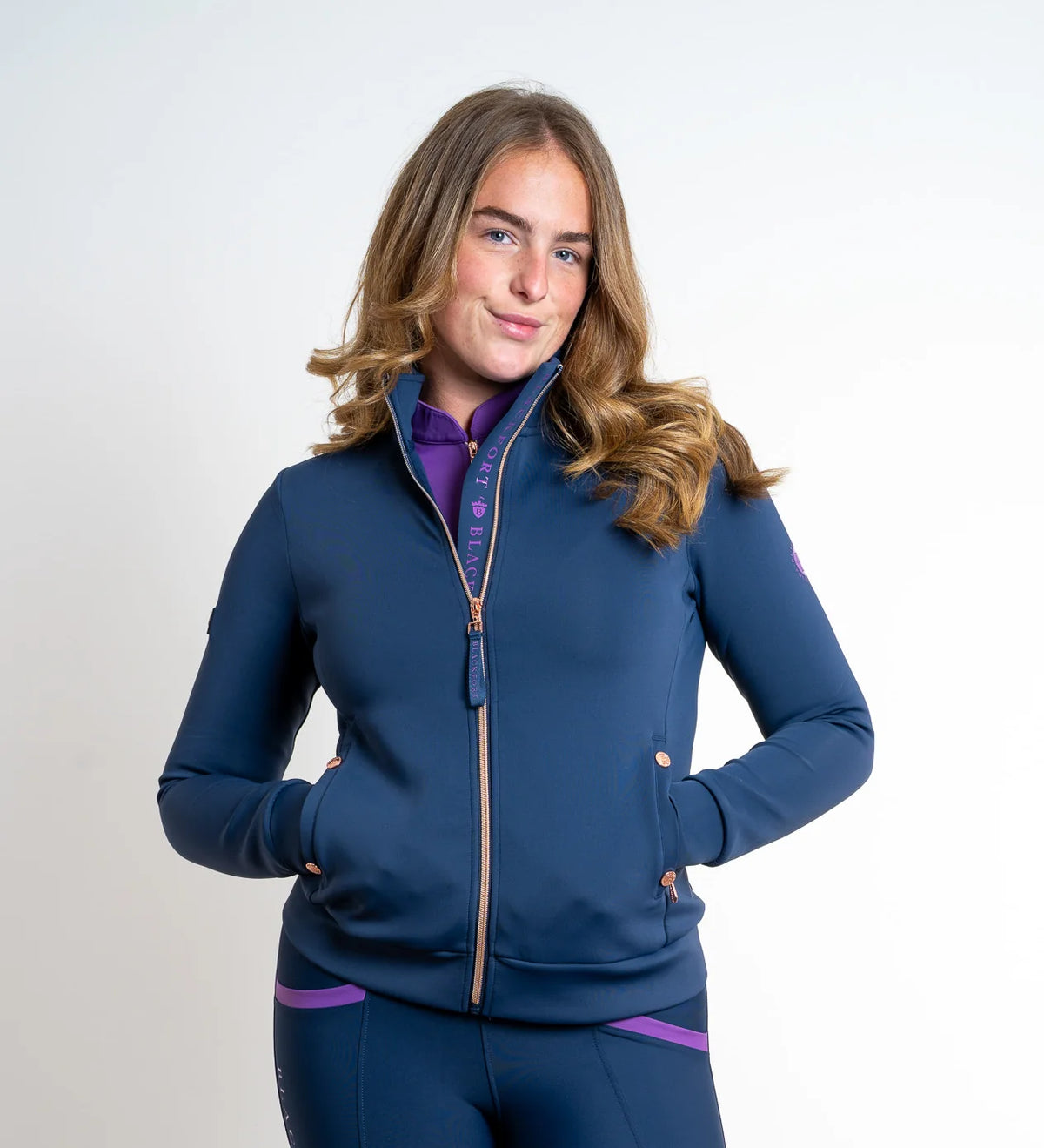 Blackfort Equestrian Jenny Navy & Bluebell Zip Up