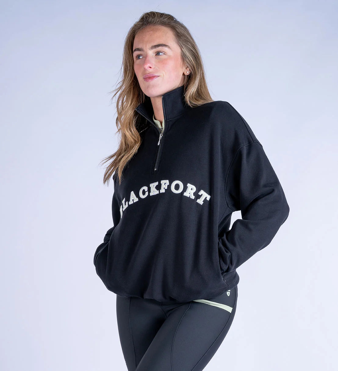 Blackfort Equestrian Ruby Quarter Zip Black & Matcha