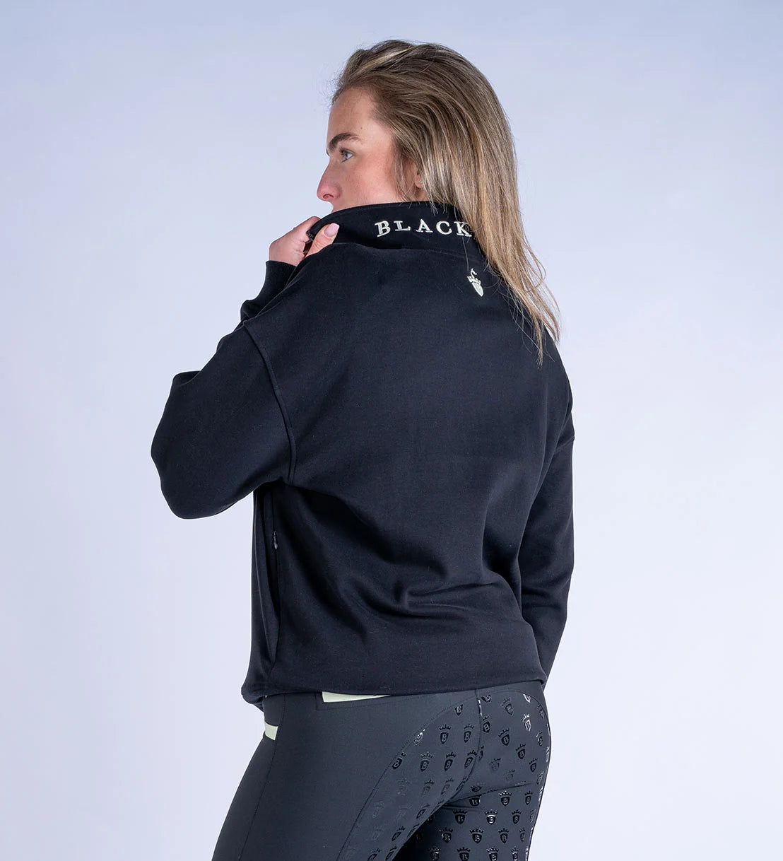 Blackfort Equestrian Ruby Quarter Zip Black & Matcha