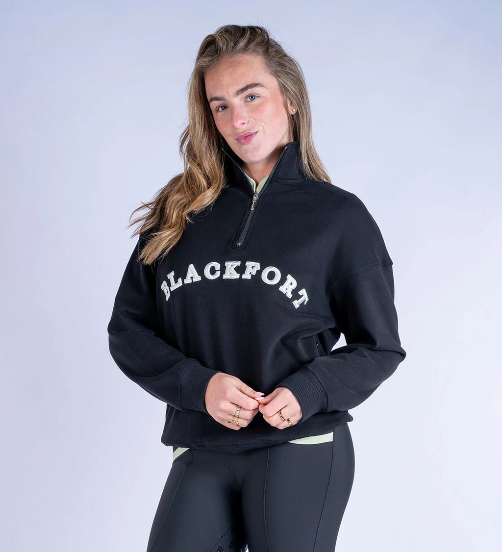 Blackfort Equestrian Ruby Quarter Zip Black & Matcha