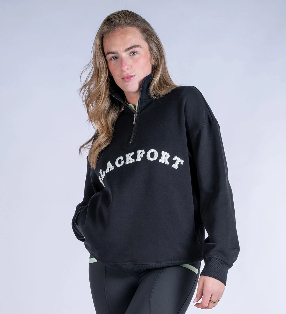 Blackfort Equestrian Ruby Quarter Zip Black & Matcha