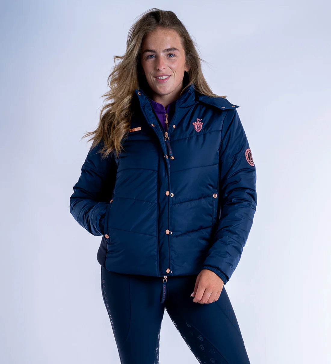 Blackfort Olivia Navy Puffer Coat Short - Navy