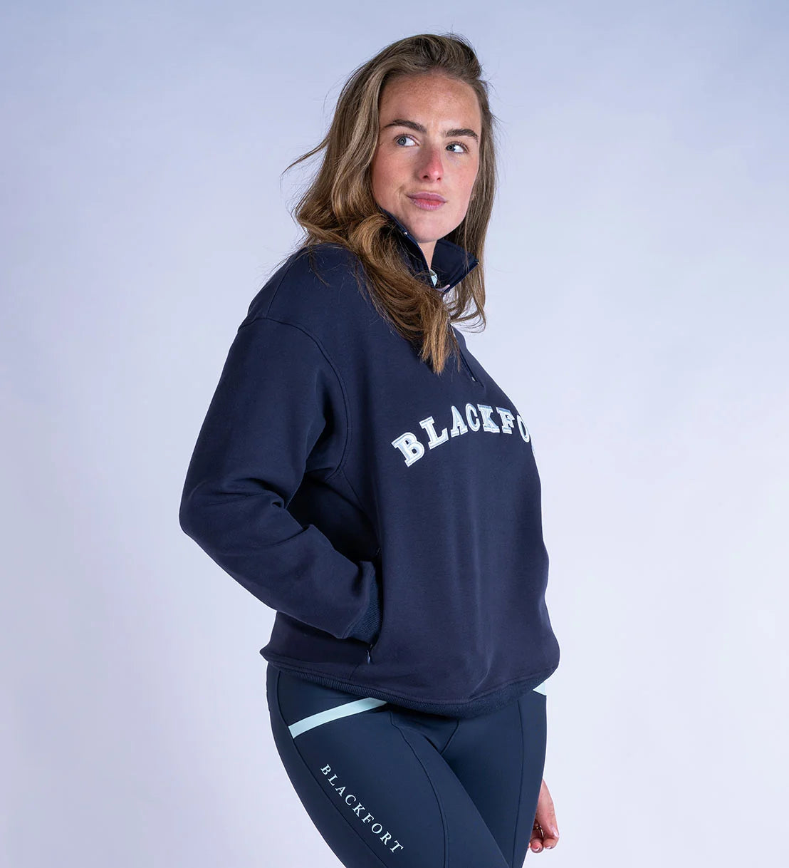Blackfort Equestrian Ruby Quarter Zip Navy & Sky