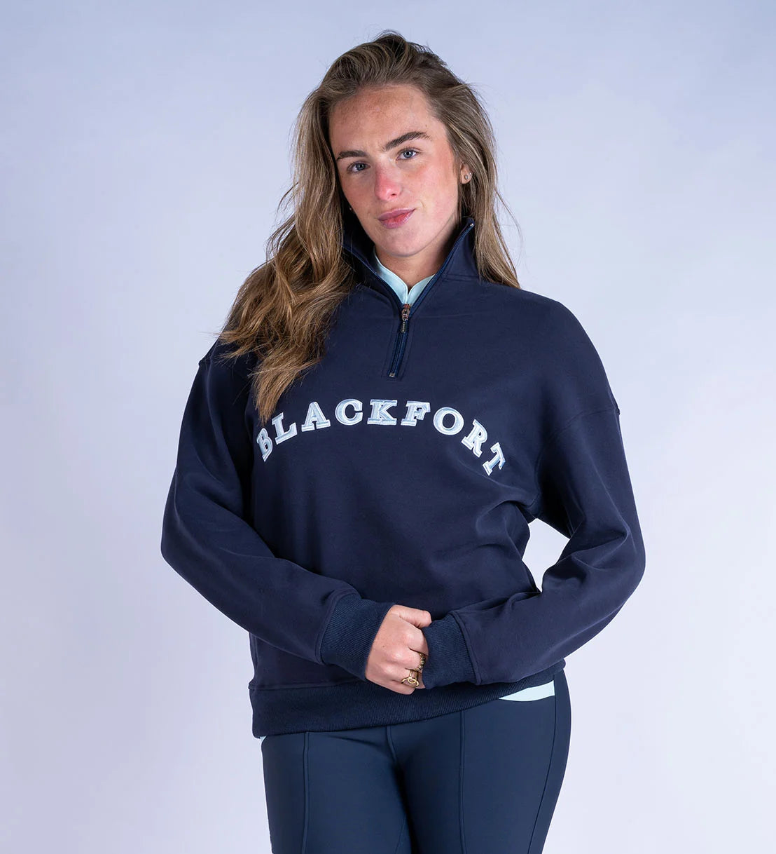 Blackfort Equestrian Ruby Quarter Zip Navy & Sky