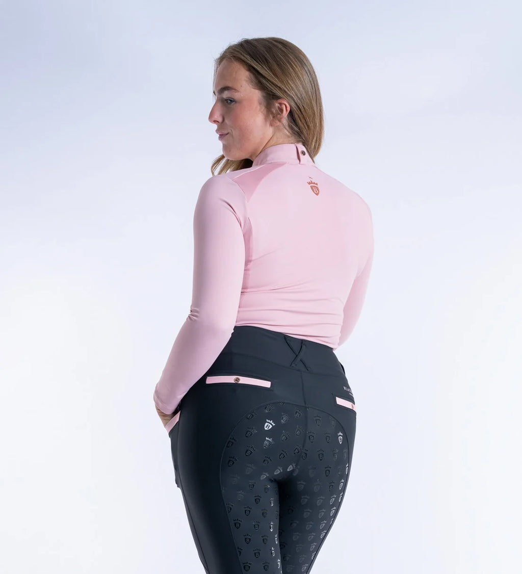 Blackfort Equestrian Blush Pink Cool Mesh Base Layer - Long Sleeve