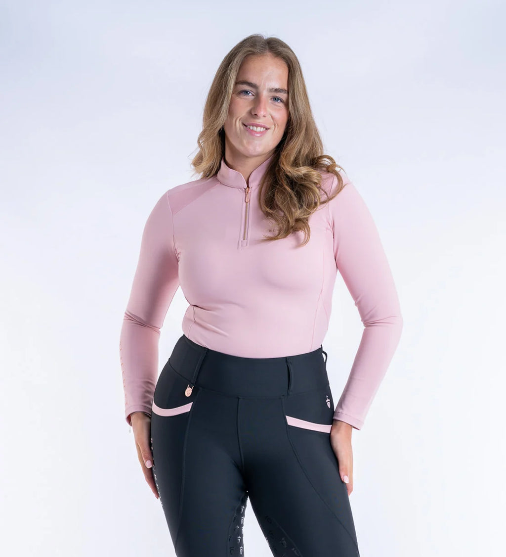 Blackfort Equestrian Blush Pink Cool Mesh Base Layer - Long Sleeve