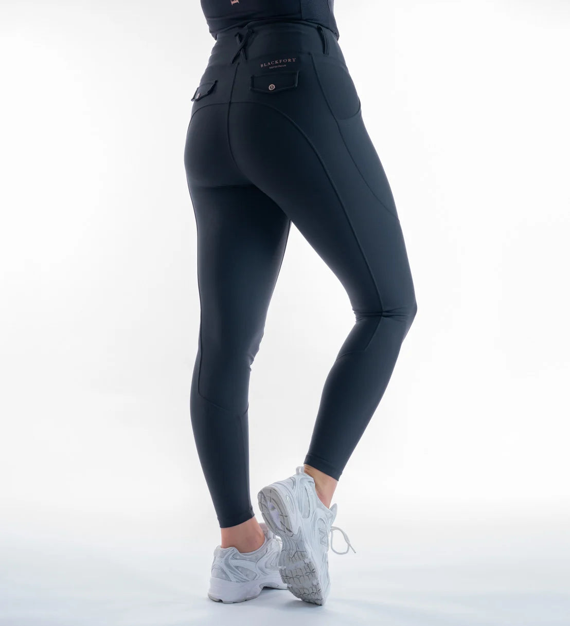 Blackfort Equestrian Black Non Silicone Riding Breggings