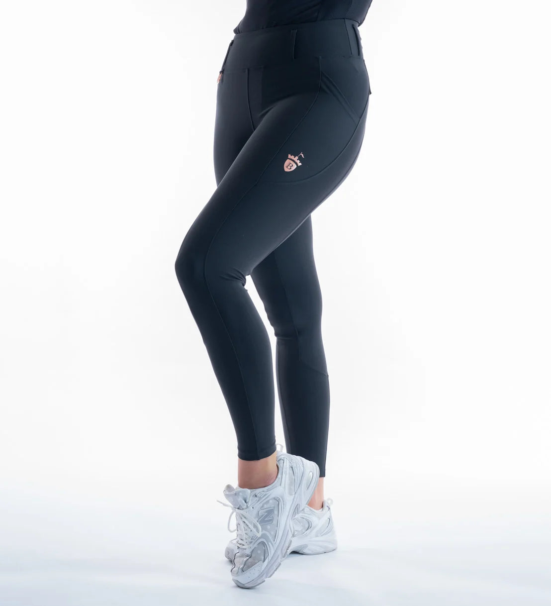 Blackfort Equestrian Black Non Silicone Riding Breggings