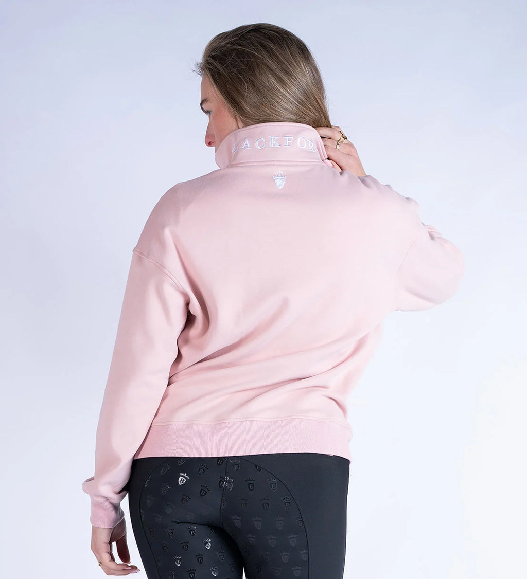 Blackfort Equestrian Ella Quarter Zip Pink & White