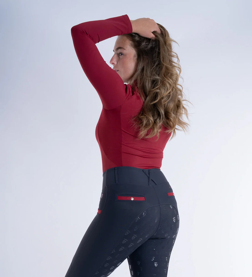 Blackfort Equestrian Pomegranate Cool Mesh Base Layer - Long Sleeve