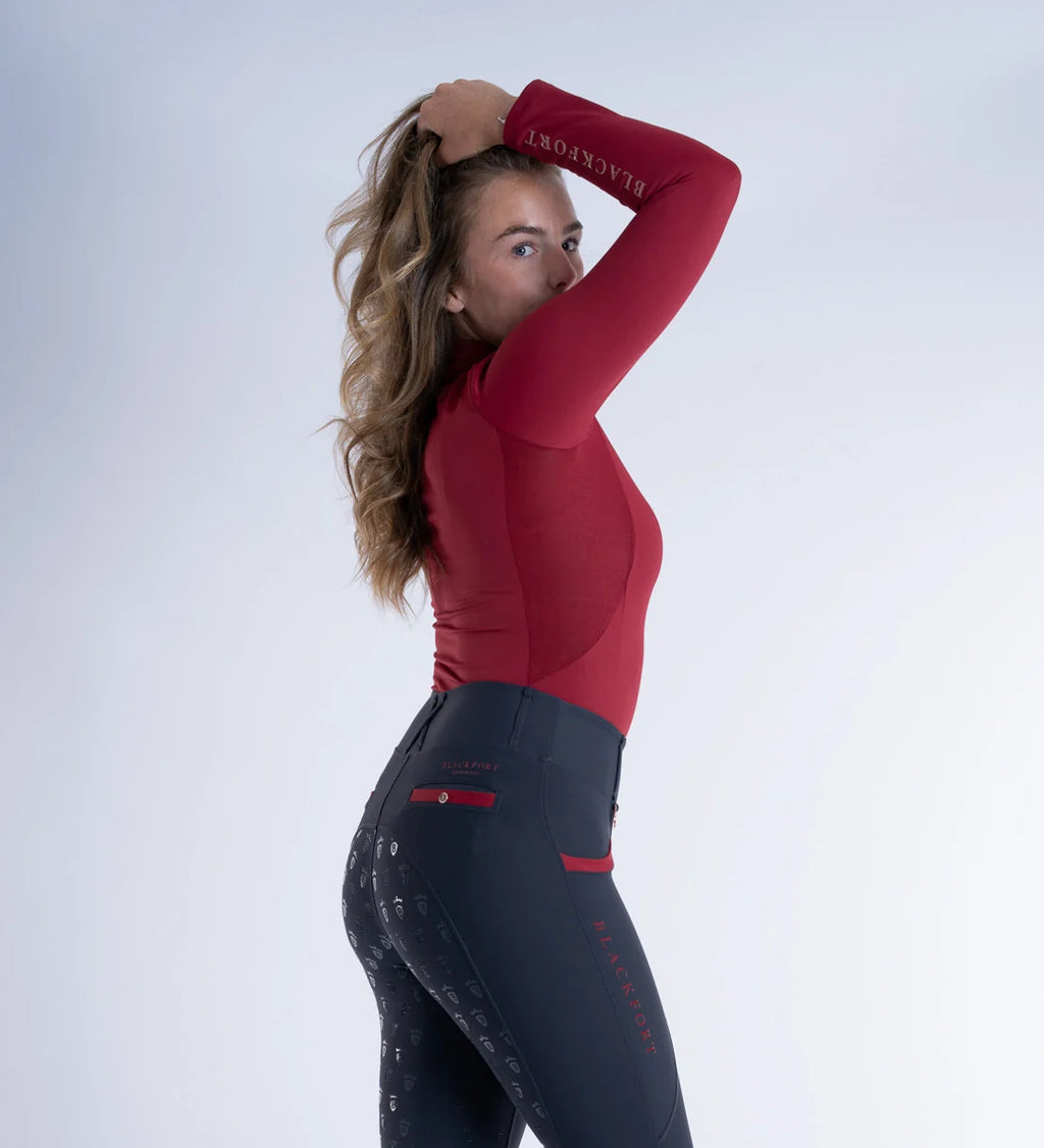 Blackfort Equestrian Pomegranate Cool Mesh Base Layer - Long Sleeve