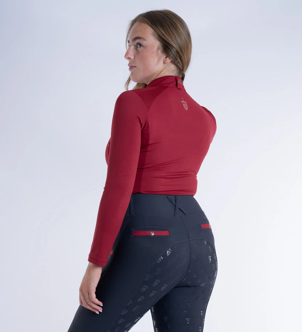 Blackfort Equestrian Pomegranate Cool Mesh Base Layer - Long Sleeve
