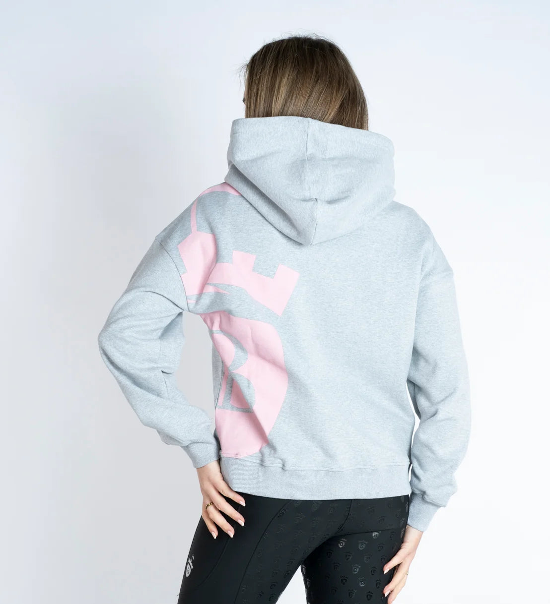 Blackfort Equestrian Grace Light Grey & Pink Hoodie