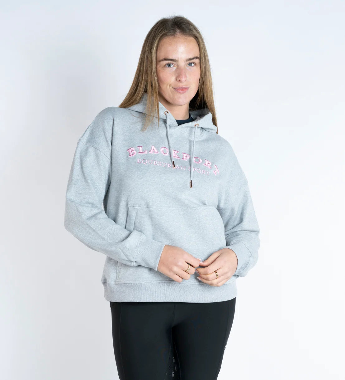 Blackfort Equestrian Grace Light Grey & Pink Hoodie