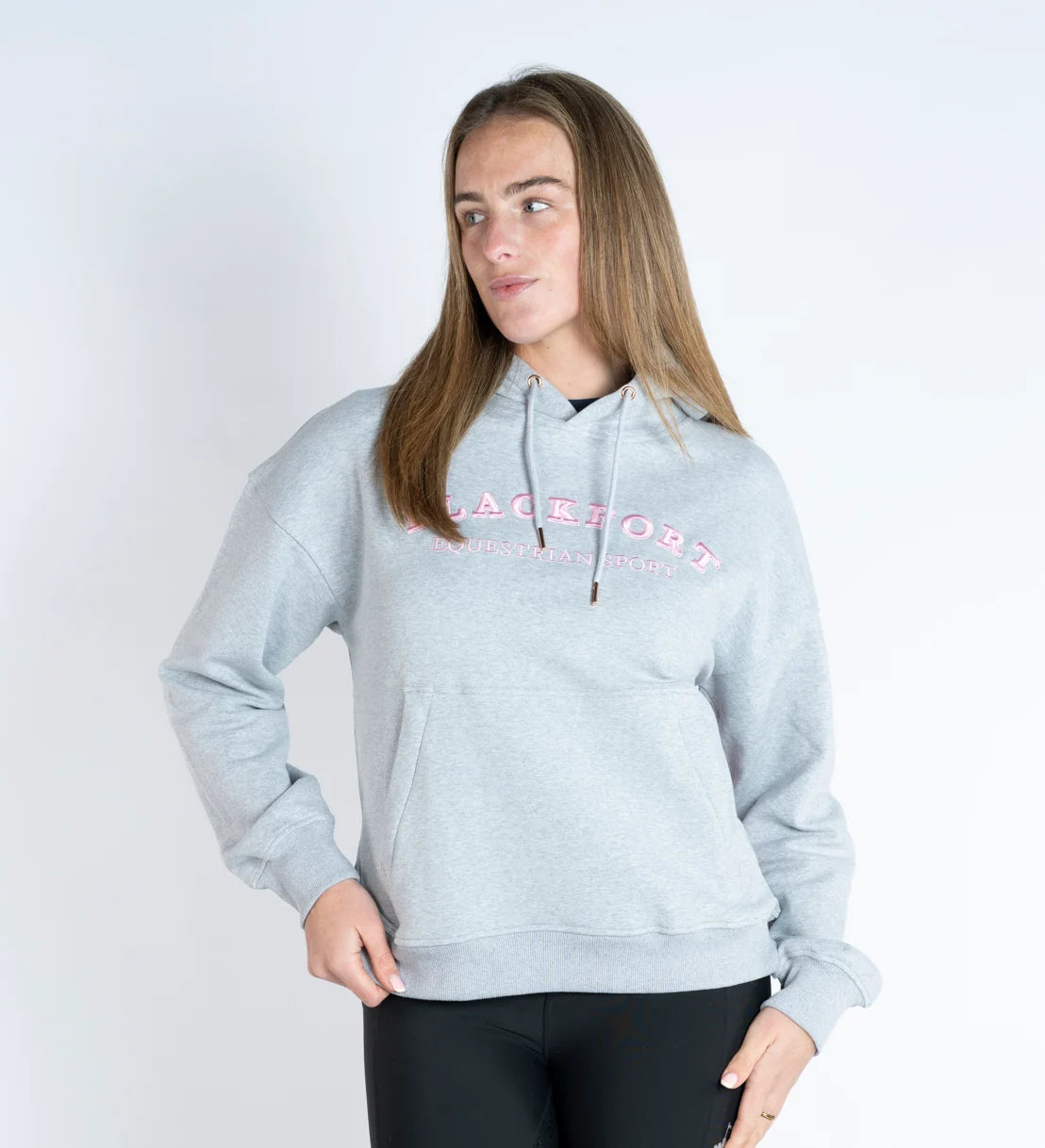 Blackfort Equestrian Grace Light Grey & Pink Hoodie