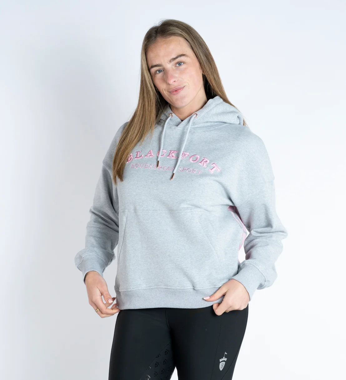 Blackfort Equestrian Grace Light Grey & Pink Hoodie