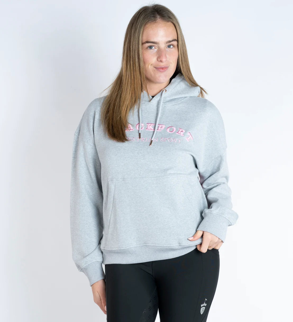 Blackfort Equestrian Grace Light Grey & Pink Hoodie