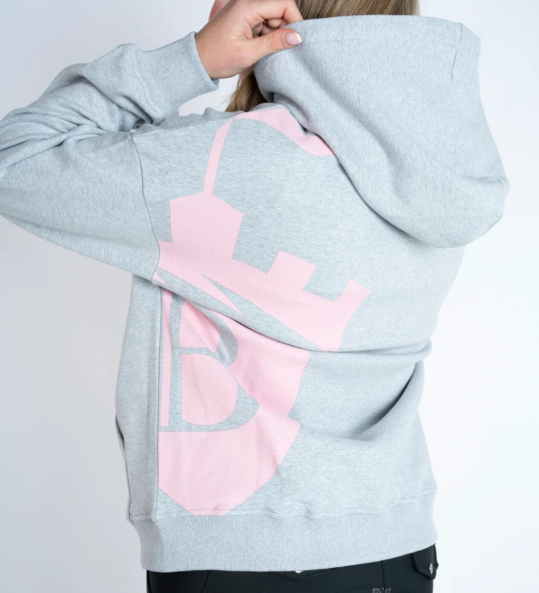 Blackfort Equestrian Grace Light Grey & Pink Hoodie