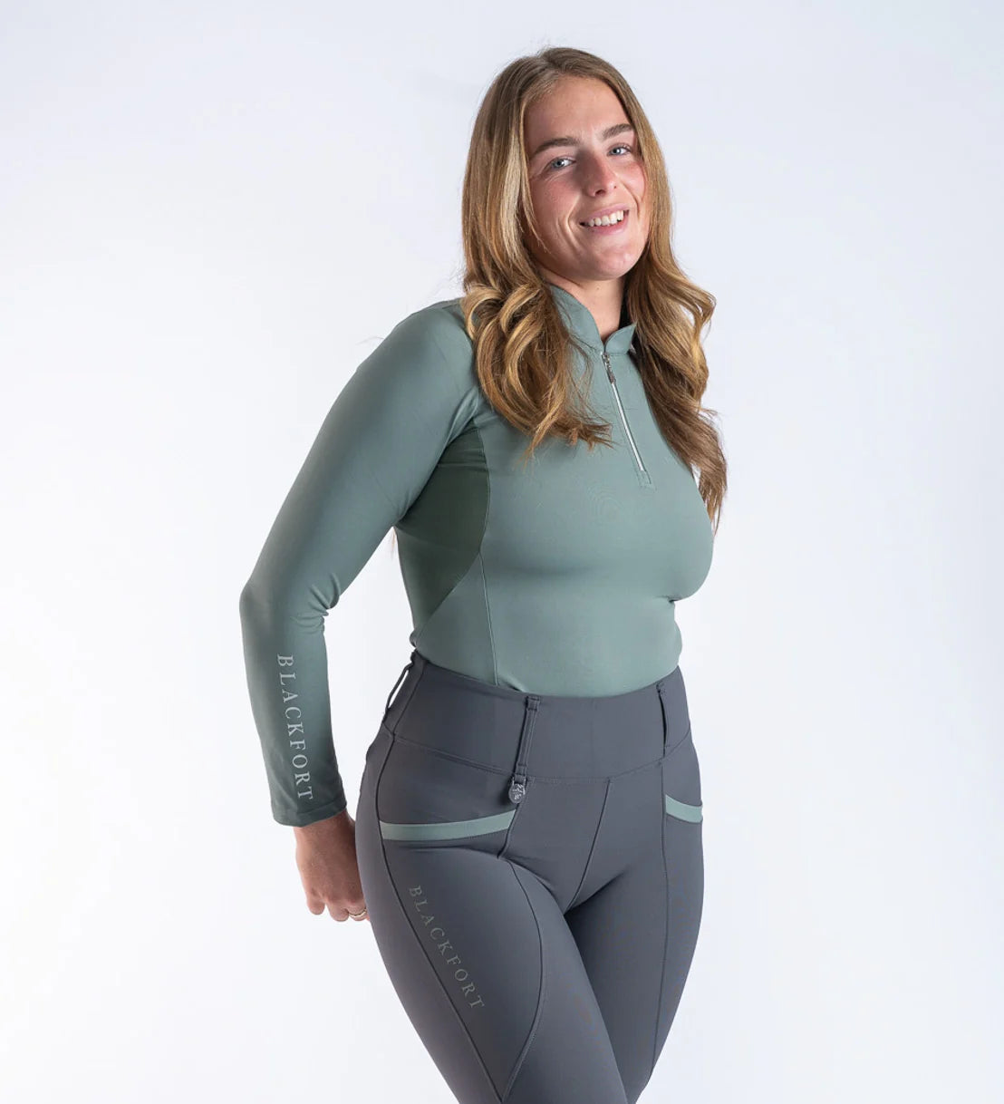 Blackfort Equestrian Sage Cool Mesh Base Layer - Long Sleeve