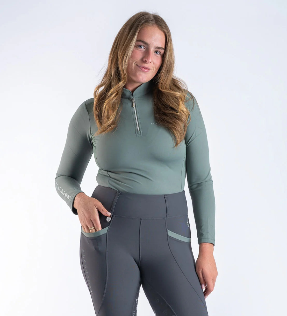 Blackfort Equestrian Sage Cool Mesh Base Layer - Long Sleeve
