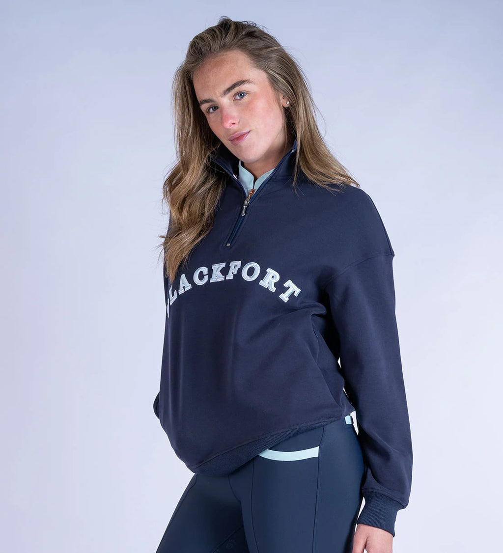 Blackfort Equestrian Ruby Quarter Zip Navy & Sky
