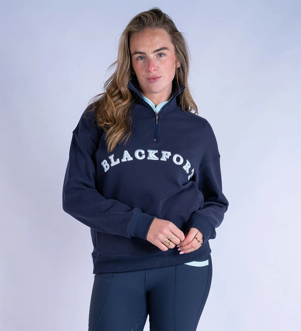 Blackfort Equestrian Ruby Quarter Zip Navy & Sky