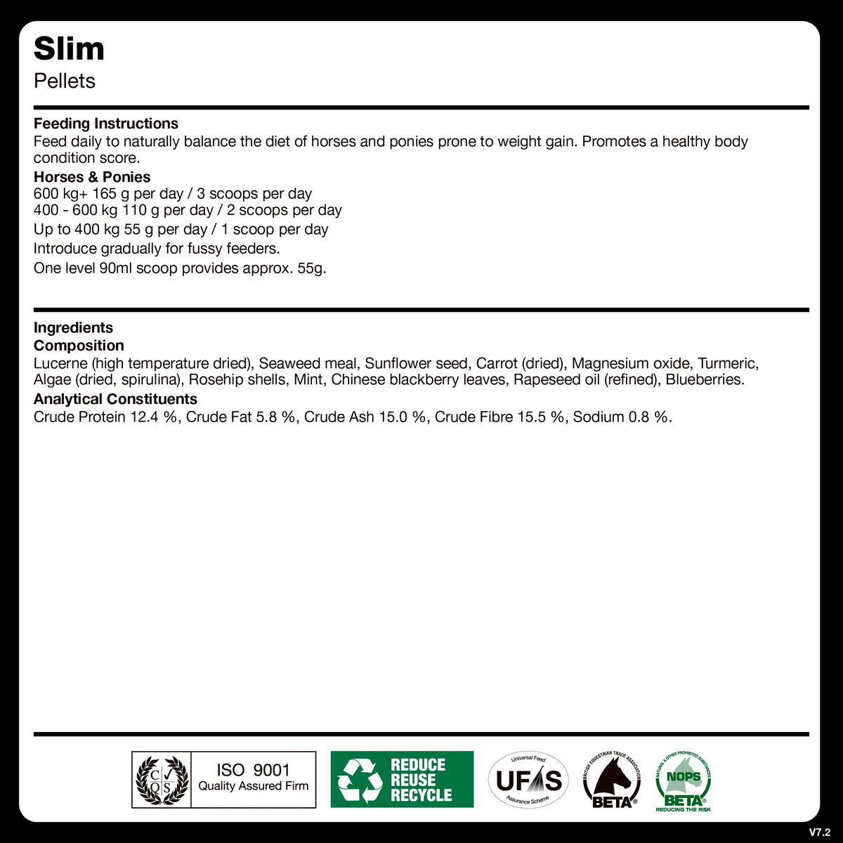 NAF Slim Pellets 3.3kg